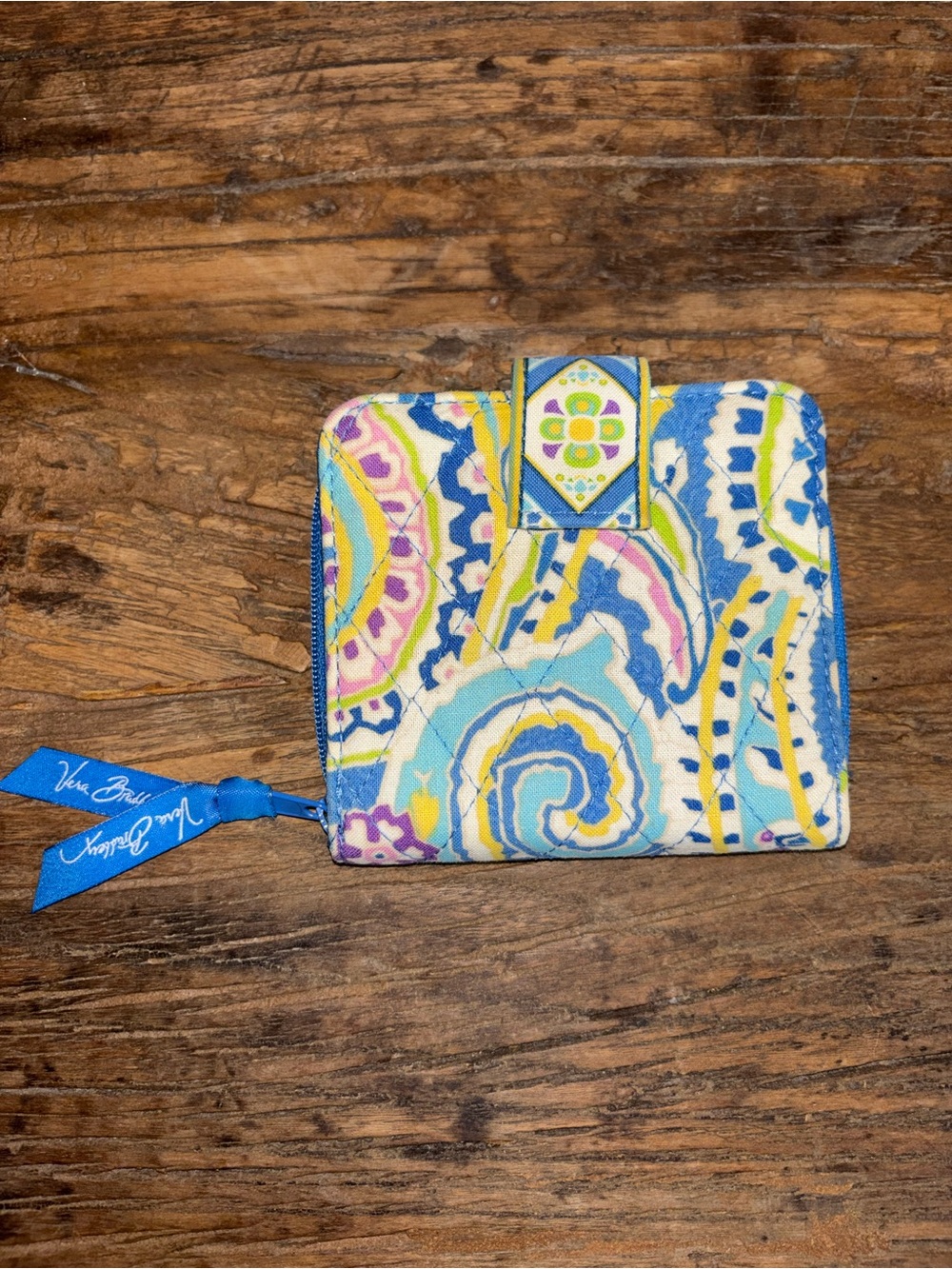 Vera Bradley Capri Blue Retired Y2K Paisley Wallet